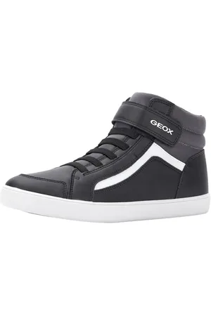Geox J GISLI Boy C Sneaker, Black/DK Grey, 33 EU