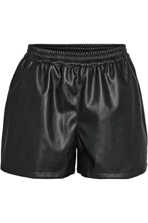 Noisy May Kopie*Vila Kurze Stoff Shorts Glitzer Hot Pants Pailletten Hose High Waist VISHINNA NMANDY PU HW Shorts WVN NOOS
