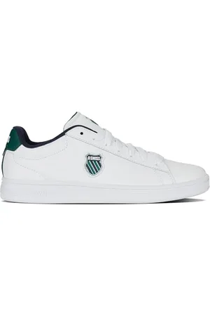 K-Swiss Herren Court Shield II Sneaker, WHT/RAINFRST/Peacot, 46 EU