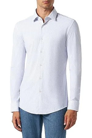 HUGO BOSS Herren C-jenno Freizeithemd, Weiß, 38 EU