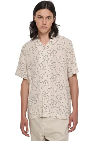 Urban classics Herren Hemd Viscose AOP Resort Shirt, lässiges Hemd für Männer, mit floralem Print, , S