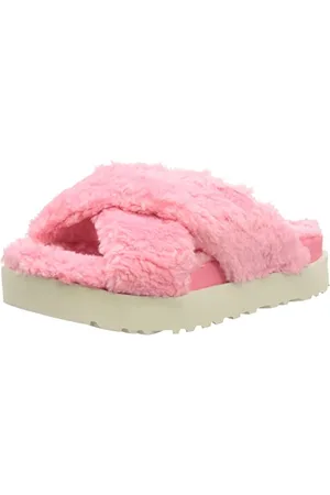 UGG Damen Fuzz Sugar Cross Slide Hausschuh, , 39 EU