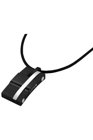 Lotus Style Jewelry Herren Halskette Edelstahl Leder 50.0 cm LS1316-1/2