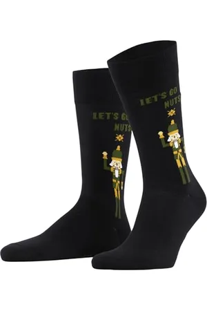 Burlington Herren Socken Nutty Nutracker M So Baumwolle gemustert 1 Paar, , 40-46