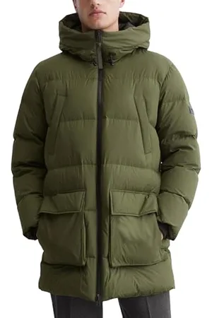 Marc O’ Polo Marc OߴPolo Herren Daunenjacke mit Kragen gefüttert, Grün (Dried Herb), S