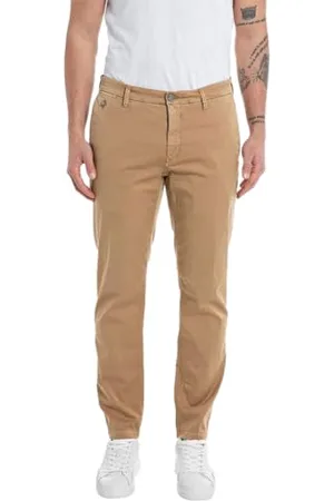 Replay Herren Chino Benni Regular-Fit mit Stretch, (Beige), 36W / 32L