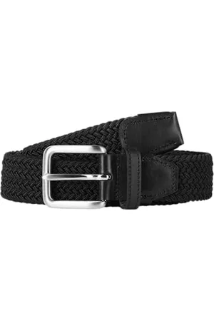 JACK & JONES Herren Gürtel Jacspring Woven Belt Noos, Schwarz (Black Black), 80
