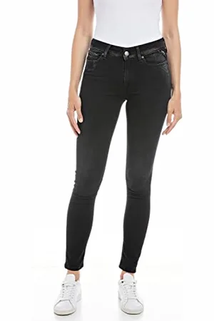 Replay Damen Jeans Luzien Skinny-Fit Hyperflex Recycled mit Stretch, (Schwarz), 25W / 32L