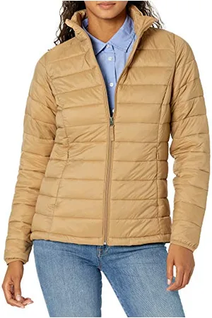 Amazon Damen Leichte, wasserabweisende, packbare Pufferjacke (in Übergröße erhältlich), , S