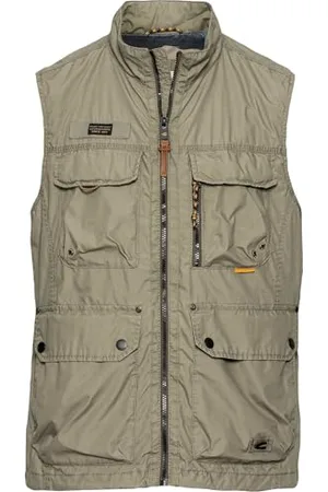 Camel Active Herren Multipocket Weste mit Stehkragen menswear-58