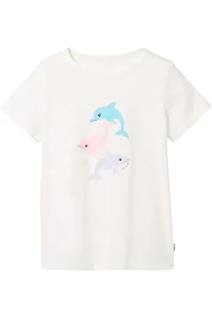TOM TAILOR Mädchen Kinder T-Shirt mit Print , Whisper White, 92/98