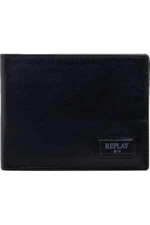 Replay Herren Portemonnaie aus Leder, Schwarz (Black 0098), OneSize