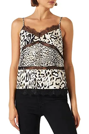 Pinko Damen Teofila Top Twill Bedruckt Trägershirt/Cami Shirt, , 38 cm