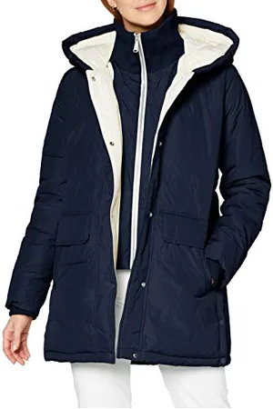 TOM TAILOR Mine to five Damen Puffermantel Jacke, 10668-Sky Captain Blue, 32