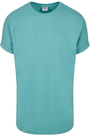 Urban classics Herren T-Shirt Long Shaped Turnup Tee, lässiges T-Shirt für Männer, in langem Schnitt, , XS