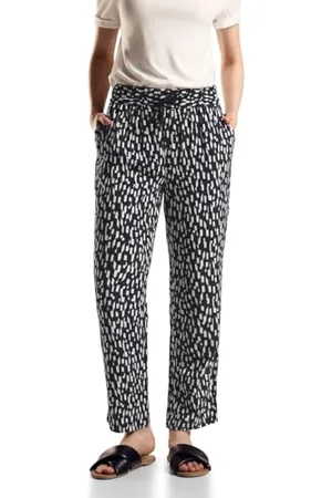 Street one Damen A377719 Hose im Loose Fit, Black, 44W x 28L