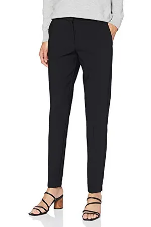 SELECTED Damen Slfrita Mw Slim Pant Black B Noos Hose, 34