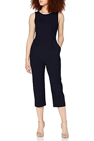 Closet Damen Sleeveless Jumpsuit, Blau (Navy), 38 (Herstellergröße: 12)