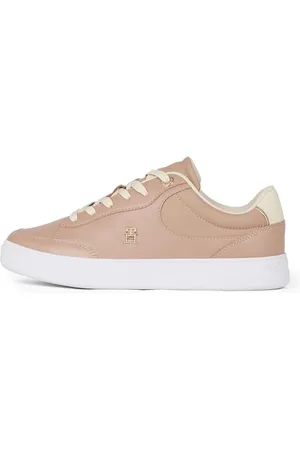 Tommy Hilfiger Damen Court Sneaker Essential Chic aus Leder, Braun , 39