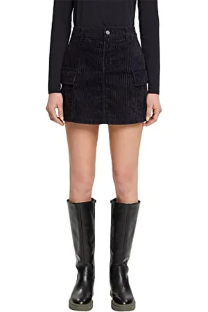 ESPRIT Damen 102CC1D307 Rock, schwarz, 30
