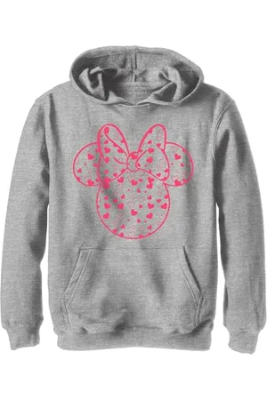 Disney Kids Characters Minnie Hearts Fill Youth Pullover Hoodie, , X-Large