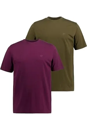 JP 1880 Herren große Größen Übergrößen Menswear L-8XL T-Shirts, Basic, 2er-Pack, Rundhals, bis 8XL XL 702637540-XL