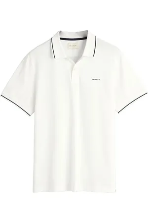 GANT Herren Tipping SS Pique Rugger, White, M