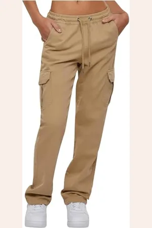 Urban classics Damen TB6158-Ladies High Waist Twill Cargo Pants Hose, , S