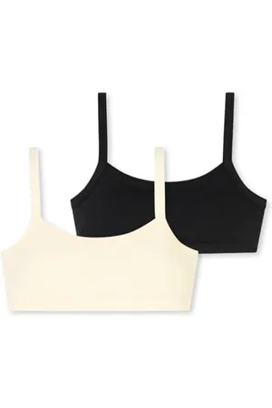 Schiesser Mädchen 2 Pack Unterwäsche Bustier mit Spaghettiträger-95/5 Organic Cotton Bio Baumwolle-Größe 140 Bis 176 BH, , 12 Jahre (2er Pack)