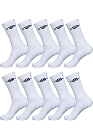 Umbro Sportsocken Herren Perfekter Halt, Socken Herren, Bequem, Angenehm (10er Pack), Weiss, 43/46