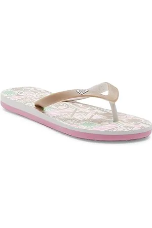 Roxy Tahiti Vii Sandale, White/PINK/Multi, 31 EU