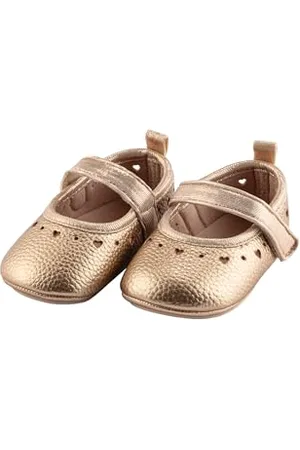 Sterntaler Baby Ballerinas Herz - Baby Schuhe aus Kunstleder mit Klettverschluss - Kleinkind Mädchen Schuh festlich mit Herzen-Tupfen-Bordüre und Rutschfester Sohle, , Größe 16