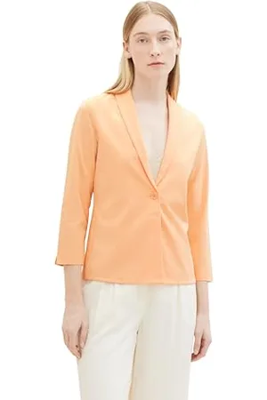 TOM TAILOR Damen Regular Fit Basic Blazer Jacke mit 3/4-Arm, , XXL