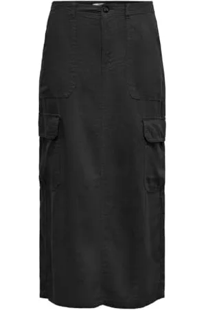 ONLY ONLMALFY-Caro Linen Long Skirt PNT