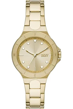 DKNY Damenuhr Chambers 3-Zeiger-Werk Edelstahl goldfarben, NY6655