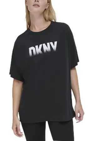 DKNY Damen Fade Away Logo Relax T-Shirt, , XS EU