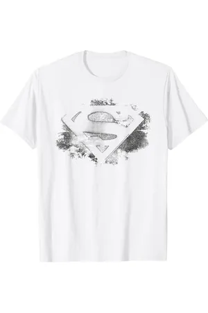 Superman Logo, verblasst, schwarz- T-Shirt