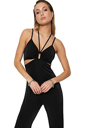 Trendyol Damen Frauen Plain Knit Jumpsuit Overalls, , 32