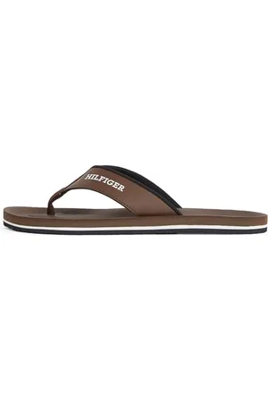 Tommy Hilfiger Herren Flip Flops Padded Comfort Sandal mit Logo, Braun (Legacy Brown), 41