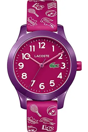 Lacoste Analog Quarzuhr für Kinder Kollektion .12.12 Kids mit Pinkes Silikonarmband - 2030012