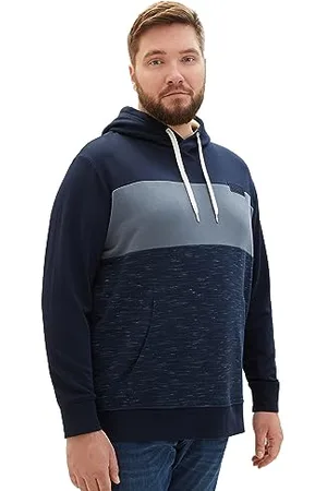TOM TAILOR Herren 1039951 Klassische Reißverschlussjacke mit Kapuze, 32438-navy Soft Spacedye, 5XL