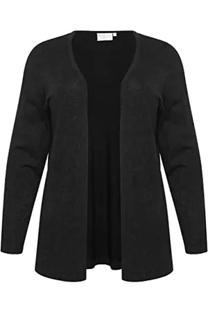 Kaffe Strickjacke KCfarsia Strickjacke Große Größen Damen Langarm V-Ausschnitt Cardigan S