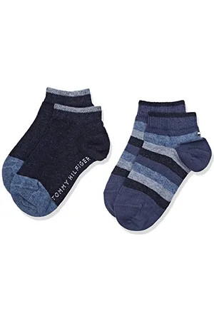 Tommy Hilfiger Jungen Füßlinge TH KIDS BASIC STRIPE QUARTER 2P 354010001, 2er Pack, Gr. 23-26, Blau ( 356)