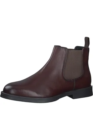 QS by s.Oliver Herren Chelsea Boots aus Leder Elegant, (Brown), 45 EU
