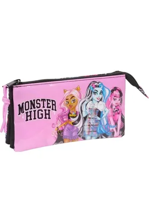Safta Monster High Drama, Federmäppchen für Kinder, ideal für Kinder im Schulalter, bequem und vielseitig, Qualität und Widerstandsfähigkeit, 22 x 3 x 12 cm, , M, Casual