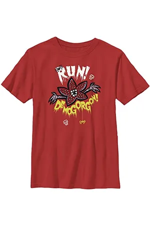 Stranger Things Unisex Kinder Run Away Short Sleeve T-shirt, , Einheitsgröße
