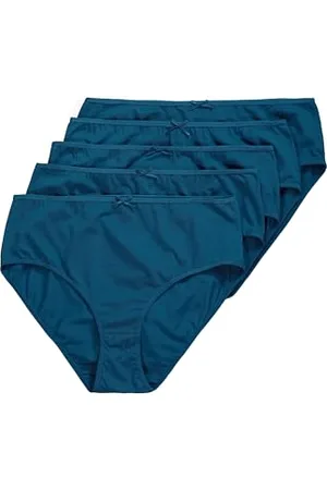 Ulla Popken Damen große Größen Übergrößen Plus Size Slips, 5er-Pack, einfarbig, bis Gr. 66/68