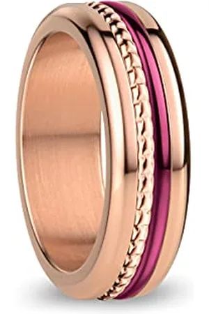 Bering Austauschbar Ringkombination für Damen in Rosé Gold & Lila mit einzigartigem Twist- & Change System, Tigris