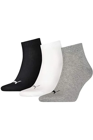 PUMA Plain 3P Quarter Socke, Mehrfarbig (Grey/White/Black), 43-46, 3er Pack