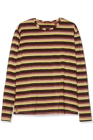 Scotch&Soda R´Belle Mädchen T-Shirt Long Sleeve in Lurex Yarn Dyed Stripe, , 140 (Herstellergröße: 10)